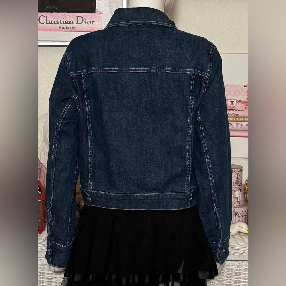 Universal Standard Plus Size Denim Jacket Dark Bl… - image 4